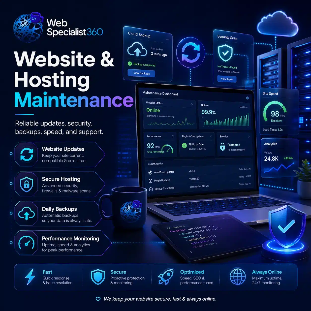 Reliable Website and Hosting Maintenance for Long-Term Performance